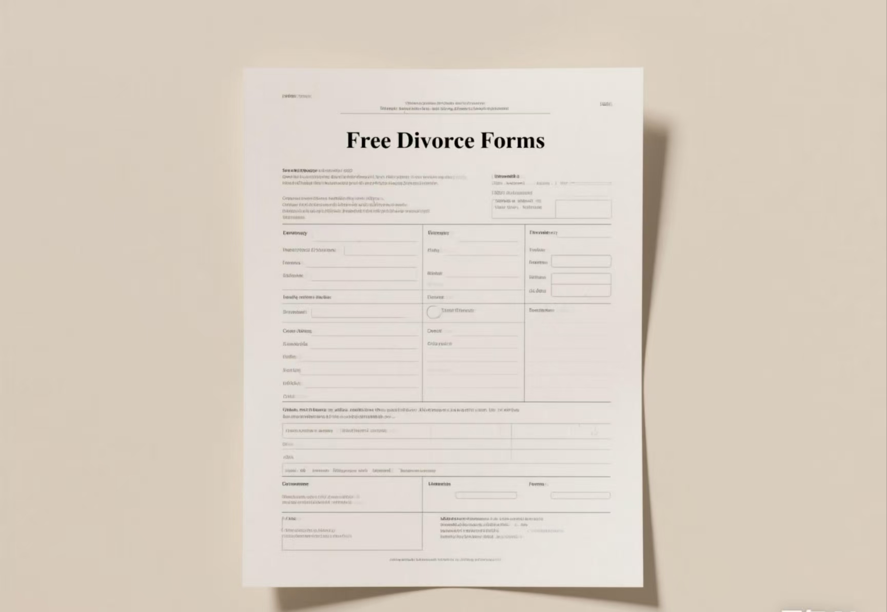 Risks Avoidance With Printable Divorce Papers Free Divorce Forms Adorila
